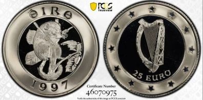 Ireland 25 Euro 1997 Silver Piedfort Dormouse - 500 Mintage