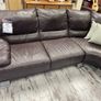 Dark Brown leather Corner Sofa Image 6