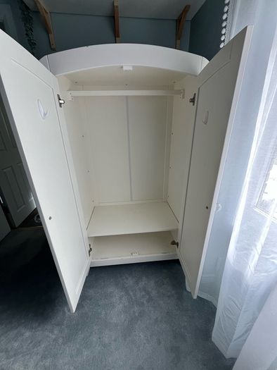 WEDNESDAY ONLY White wardrobe nursery curved child Mamas and Papas