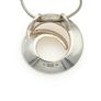 925 Vintage Sterling Silver Signed UK Modernist Spiral Pendant On Italian Chain Image 4