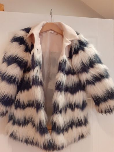 Billie blush designer Faux fur jacket