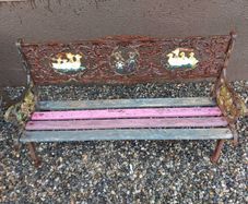Cast iron kids garden  bench and seat for restoration