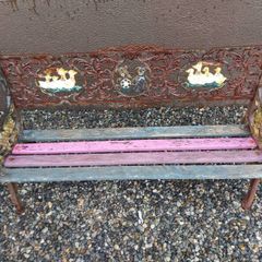 Cast iron kids garden  bench and seat for restoration