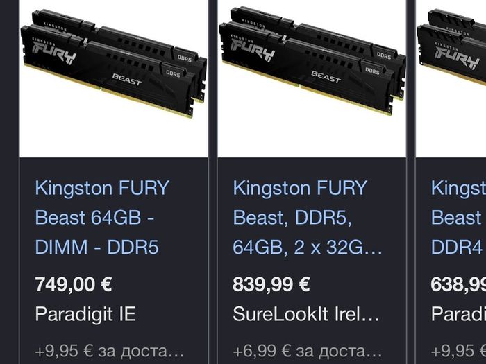 Kingston Fury Beast Ddr5 64gb 5200mhz (2x32gb)