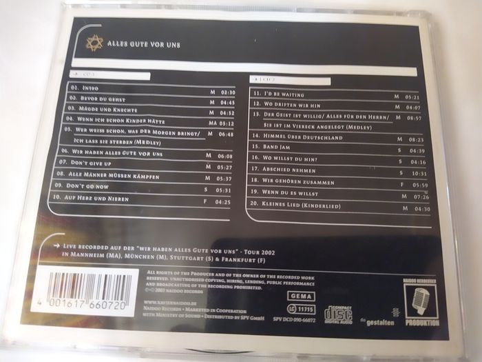 Xavier Naidoo 2 disc Cd