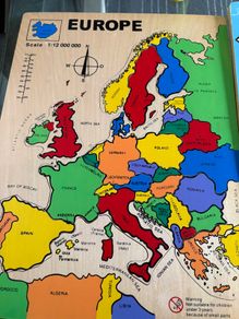 Wooden jigsaw -map of Europe
