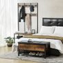 New Vintage Shoe Storage Bench Bed End Stool With Padded Seat  - FREE P&P Image 6