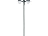 Garden Post Light E27 220 cm Aluminium 3-Lantern Dark Green