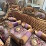 Beautiful old salon set in great condition with nice unusual colours 5 piece Image 8