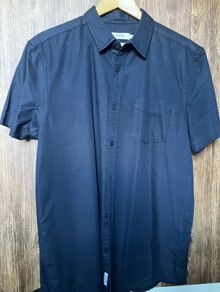 Nines NEW short sleeve shirt L navy postage FREE