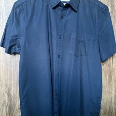 Nines NEW short sleeve shirt L navy postage FREE
