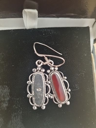 Earings Amber Sterling Silver