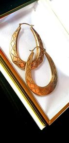 Vintage Hallmarked 9ct Gold Hoop Earrings