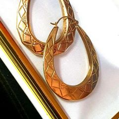 Vintage Hallmarked 9ct Gold Hoop Earrings