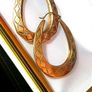 Vintage Hallmarked 9ct Gold Hoop Earrings Image 5