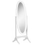 Oval Floor Mirror Shabby Chic Adjustable Tilt dim. 48W x 46D x 147H cm MDF White Image 9