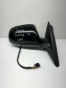 2015 SKODA SUPERB Black Drivers Right Door Wing Mirror A2l10b2s