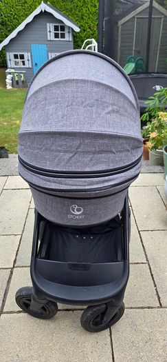 BUNDLE  Stokke pram, next to me cot and Nuna leaf grow  (excellent condition)