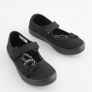 Next Butterfly Embroidered Black Plimsolls Shoes, Junior Size UK 13, EUR 32 Image 2