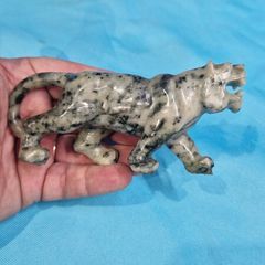 Hand-Carved Stone Leopard