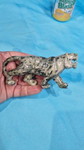 Hand-Carved Stone Leopard