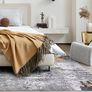 Washable Rugs Living Room 80x150cm Short Pile Area Rugs Non Shedding Carpet Rug for Bedroom Modern Abstract Bedroom Rug Machine Washable Rug Faux Wool Rug Black Grey Charcoal Rug Non Slip Rug Image 3