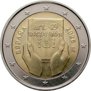 Spain 2 Euro Commemorative Coin 2026 - Spain & Disability: Protection, Rights and Inclusion. UNCIRCULATED.
