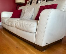 White leather Natuzzi couch set