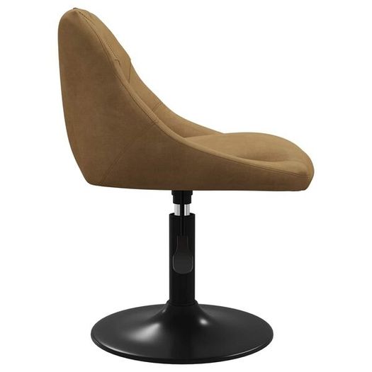 Swivel Dining Chairs 2 pcs Faux leather Brown 46 x 44 x 77.5 cm