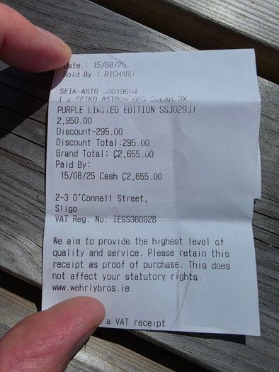 Seiko Astron GPS Solar Limited Edition With Receipt!