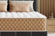 Double Mattresses 4FT6 Memory Foam Mattress, 7-Zone Pocket Sprung Double Bed Mattress with Soft Knitted Fabric, Medium Firm, Motion Isolation, Hybrid Mattress in a Box