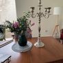Very tall silver candle holder Image 8