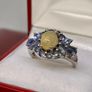 Silver ring with Opal and Lolite Image 6