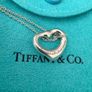 Tiffany and Co Open heart necklace with Diamante Authentic Image 3