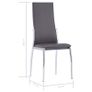 Dining Chairs 6 pcs Grey Faux Leather Image 8