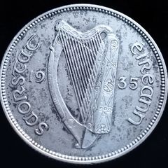 #456 - Ireland - 1935 - Florin - Silver - KM.7