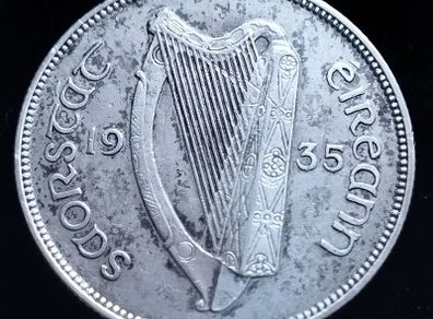 #456 - Ireland - 1935 - Florin - Silver - KM.7
