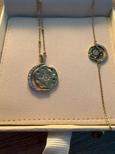 Mettle & Bloom Sun, Moon and Stars Necklace and Bracelet
