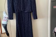 Long evening dress with bolero jacket, size 10