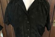 Black Short Sleeve Blouse