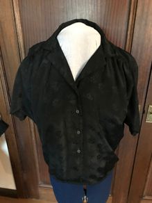 Black Short Sleeve Blouse