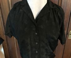 Black Short Sleeve Blouse