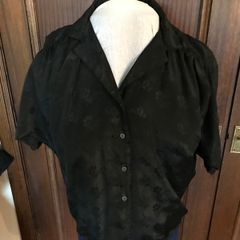 Black Short Sleeve Blouse