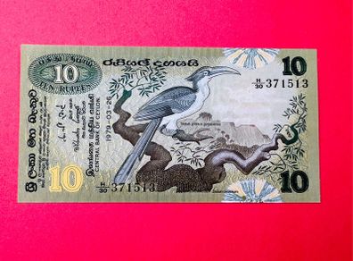 CEYLON  10  Rupees.  1979  Pick  85a. ( Uncirculated )