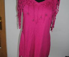 Ocean Club pink fringe mini dress size UK10/12 EU38/40 Postage included