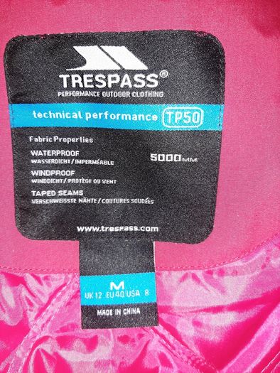 Trespass Ladies Jacket Size M Brand New