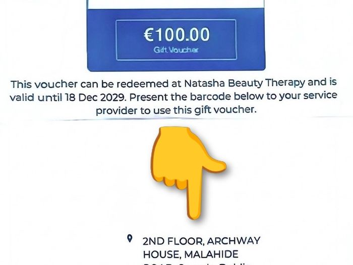 100 Euros - Natasha Beauty Therapy Gift Voucher (Valid until December 2029)