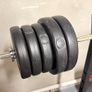 Gym bench, bar and weights. Image 3