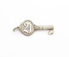 Vintage Sterling Silver 21st birthday Lucky Key Charm