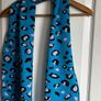 New MINUETO blue and pink leopard print scarf Image 2